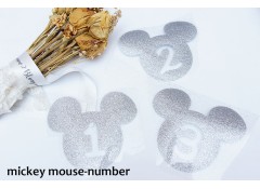 Iron-on transfer, number-Mickey Mouse